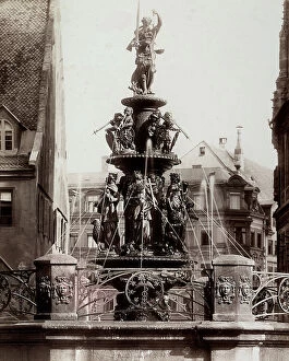 Images Dated 28th March 2011: The Fountain of the Virtues (Tugendbrunnen) in Nuremberg