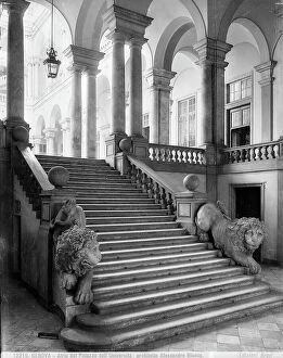 Images Dated 26th July 2006: Foyer, Palazzo dell'Universit, Genoa. Work by the architect Bartolomeo Bianco