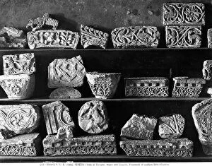 Images Dated 24th April 2012: Fragments of Italo-Byzantine sculptures, in the Museo dell'Estuario of Torcello