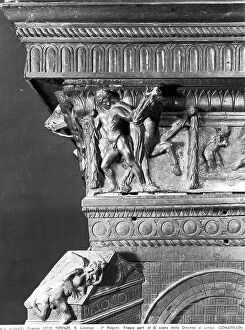 Images Dated 9th February 2007: Frieze of the right pulpit, by Donatello and his followers, in the Basilica of San Lorenzo, Florence
