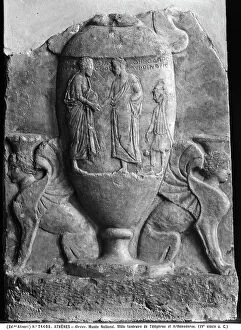Images Dated 11th April 2012: Funerary stele of Tlphron and Arthnodoros representing a meeting between two men