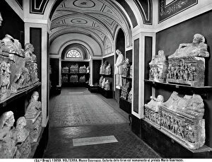 Images Dated 20th December 2010: Gallery of the cinerary urns, Guarnacci Museum, Volterra