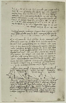 Images Dated 30th September 2009: Geometric studies on the pyramid, written by Leonardo da Vinci, part of the Arundel Codex 263