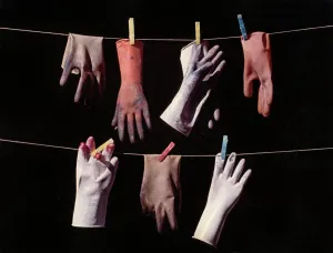 Guantes de cuero en un taller de artesanía italiana del siglo XIX