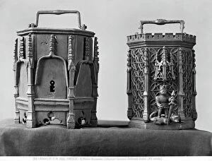 Images Dated 2nd July 2009: Two gothic boxes, Museo Nazionale del Bargello, Florence
