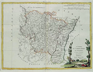 Images Dated 17th May 2010: Governances of Lorraine, Barr and Alsace, engraving by G. Zuliani taken from Tome I of the 'Newest