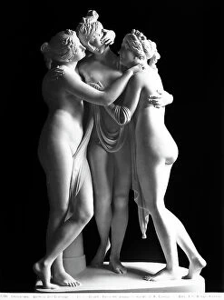 Images Dated 10th April 2012: The Three Graces, detail, marble, Antonio Canova (1757-1822), Hermitage Museum, St. Petersburg