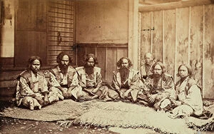Images Dated 21st November 2011: A group of Ainu men (an ancient people from the archipelago of Hokkaido)