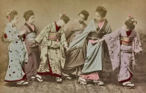 Japan: Group of Japanese during a game
