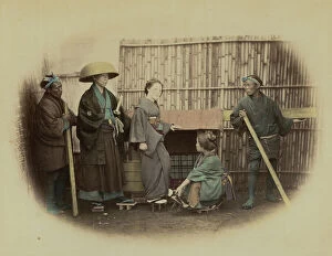 Images Dated 4th August 2011: Group of Japanese people in traditional dress