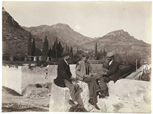 Images Dated 26th November 2007: Group of men on a terrace