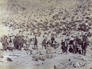 Images Dated 2nd November 2011: Group of technicians shown in the camp set up near the trans-andean railroad