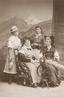 Images Dated 9th June 2004: Group of women in traditional Swiss dress