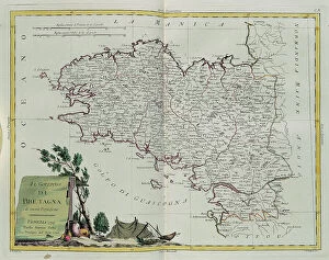 Images Dated 17th May 2010: Gulf of Brittany, engraving by G. Zuliani taken from Tome I of the 'Newest Atlas' published in