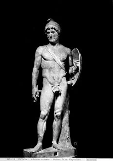 Images Dated 10th June 2008: Hadrian, armed for battle, statue preserved in the Capitoline Museums, Rome