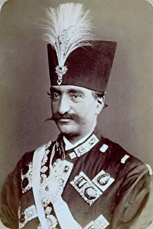 Images Dated 22nd December 2009: Half-length portrait of a man with moustache, in military uniform and a hat with a feather