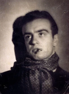 Images Dated 28th November 2008: Half-length portrait of a young man with a cigarette in his mouth and a scarf around his neck