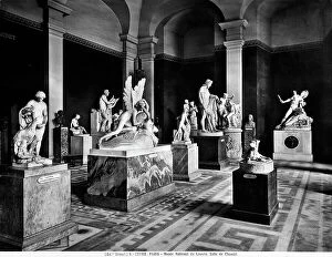 Images Dated 4th April 2012: Hall Antoine-Denis Chaudet in the Louvre Museum. Among the neoclassical sculptures is Cupid