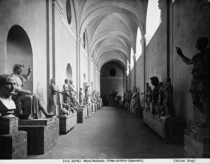 Images Dated 22nd December 2010: Hall with statues and busts of Emperors, inside the National Archaeological Museum in Naples