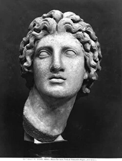 Images Dated 28th August 2007: Head of Alessandro Magno (Greek Art), Rome, The Barracco Museum