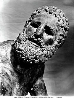 Images Dated 28th May 2008: Head of the Pugilist, statue preserved in the Baths of Diocletian, Rome