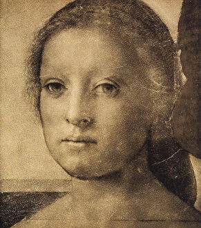 Images Dated 26th August 2009: Head of a young woman, drawing by Andrea del Sarto. Gabinetto dei Disegni e delle Stampe