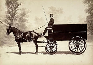 Images Dated 13th May 2011: Hearse pull by horse and led by a coachman