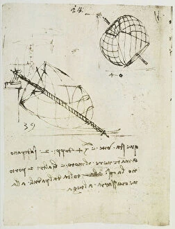 Images Dated 1st October 2009: Hydraulic mechanisms, study belonging to the Codex Forster I, c.52v, by Leonardo da Vinci