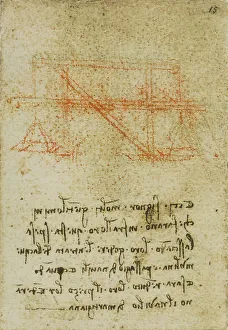 Estudio de una estructura hidráulica; dibujo perteneciente al Códice Forster III, f. 15r