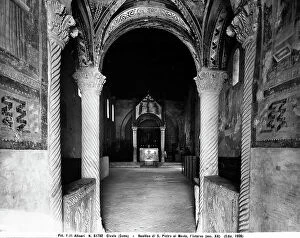 Images Dated 2nd April 2012: Image of the interior of the Basilica of San Pietro al Monte, Civate, Brianza