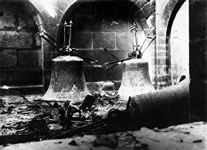 Images Dated 19th March 2009: The image showes Reims cathedral's bells fallen after the German bombardments and fires