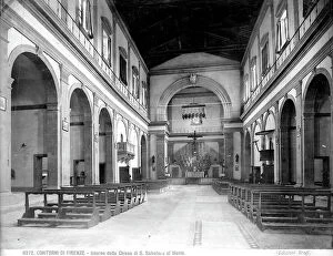 Images Dated 25th July 2006: Interior of the church of San Salvatore al Monte, Florence; designed by Simone del Pollaiolo