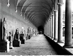 Images Dated 23rd December 2010: Interior of the Cloister of the National Museum of Rome, at the Baths of Diocletian, Rome