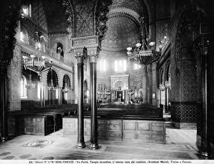 Images Dated 12th April 2010: The interior of the Great Synagogue of Florence or Tempio Maggiore