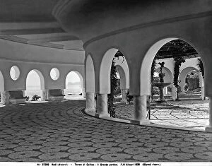 Images Dated 24th April 2012: Interior of the large portico; thermal baths of Kalithea, Rhodes