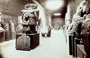 Images Dated 2nd November 2011: Interior of the Museum of Mexico: room in which fragments and decorative elements of Aztec