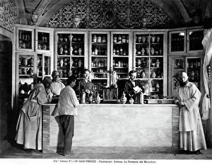 Images Dated 24th May 2011: Interior of the old pharmacy of the Certosa del Galluzzo