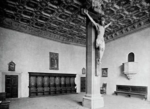 Images Dated 16th December 2010: Interior of Room 20 of the Bardini Museum in Florence, with a coffered ceiling