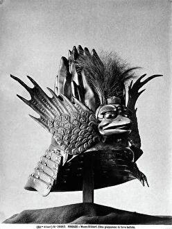 Images Dated 25th September 2009: Japanese helmet in wrought iron; work housed in the Stibbert Museum in Florence