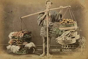 Images Dated 19th December 2011: Japanese vegetable vendor