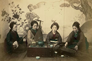 Images Dated 27th May 2010: Japanese women with musical instruments