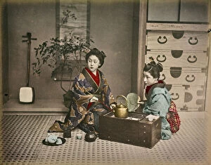Japan: Two japanese women taking tea