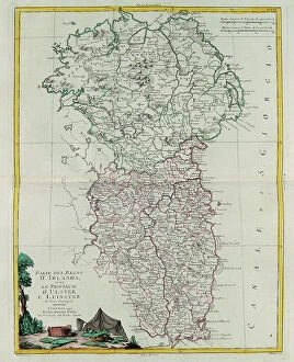 Images Dated 17th May 2010: Part of the Kingdom of Ireland, that is, the provinces of Ulster and Leinster, engraving by G