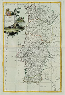 Images Dated 17th May 2010: Kingdom of Portugal, engraving by G. Zuliani taken from Tome I of the 'Newest Atlas' published in