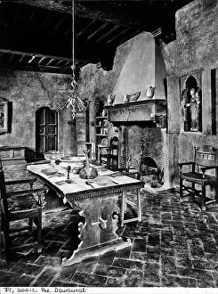 Images Dated 14th July 2011: A kitchen in Florence's Davanzati Palace. The image offers Elia Volpi's reconstruction of antique