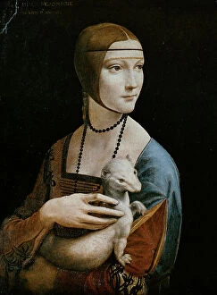 Images Dated 24th February 2011: The Lady with an ermine, oil on panel, Leonardo da Vinci (1452-1519), Czartorisky Museum, Krakow