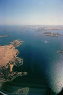 Images Dated 28th September 2011: Lake Nasser reservoir upstream of the Aswan Dam (top view)