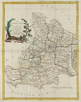 Images Dated 21st December 2009: Land area of the State of the Veneto: area of Padua, engraving by G