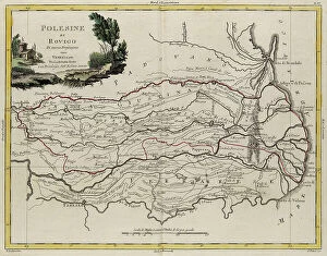 Images Dated 21st December 2009: Land area of the State of the Veneto: area of Rovigo, engraving by G