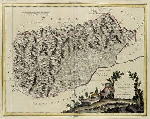 Images Dated 21st December 2009: Land area of the State of the Veneto: Feltrino, engraving by G